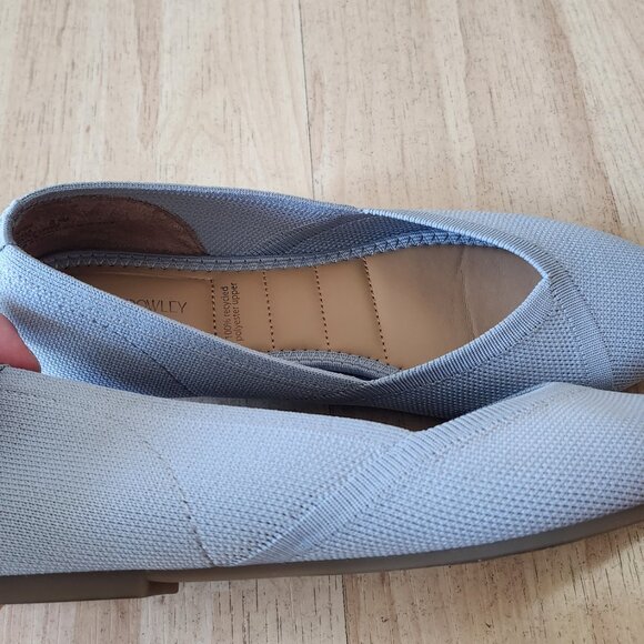 Cynthia Rowley Calla Ballet Flats Pointed Toes Knit Light Blue Shoes Size 6.5 - Picture 3 of 7